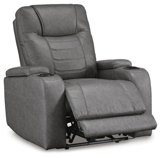 Schooner Rocks PWR Recliner/ADJ Headrest Faux Leather