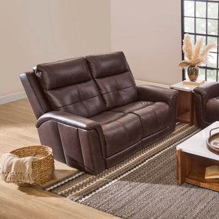 Ranger Leather Power Reclining Loveseat with Power Headrest, Lumbar, Heat & Massage