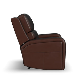 Oasis Leather Power Recliner with Power Headrest, Lumbar, Heat & Massage