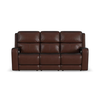 Oasis Leather Power Reclining Sofa with Power Headrests, Lumbar, Heat & Massage