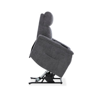 Luma Petite Fabric Power Lift Recliner with Power Headrest, Lumbar, Heat & Massage