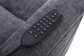 Luma Petite Fabric Power Lift Recliner with Power Headrest, Lumbar, Heat & Massage