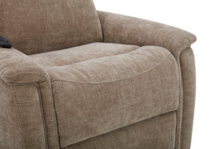 Luma Petite Fabric Power Lift Recliner with Power Headrest, Lumbar, Heat & Massage