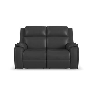 Ziggy Leather Power Reclining Loveseat with Power Headrest, Lumbar, Heat & Massage
