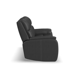 Ziggy Leather Power Reclining Sofa with Power Headrest, Lumbar, Heat & Massage