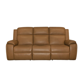 Ziggy Leather Power Reclining Sofa with Power Headrest, Lumbar, Heat & Massage