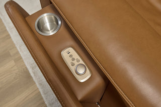 Ziggy Leather Power Reclining Sofa with Power Headrest, Lumbar, Heat & Massage