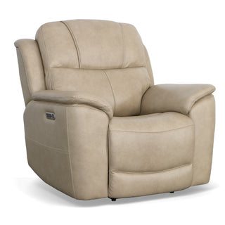 Crew Leather Power Recliner with Power Headrest & Lumbar