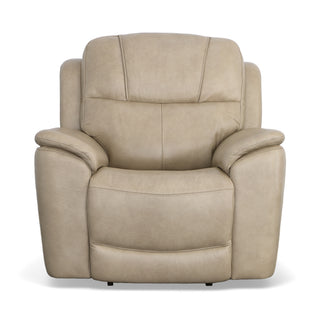 Crew Leather Power Recliner with Power Headrest & Lumbar