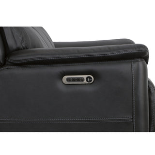 Crew Leather Power Reclining Loveseat with Power Headrests & Lumbar