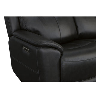 Crew Leather Power Reclining Loveseat with Power Headrests & Lumbar