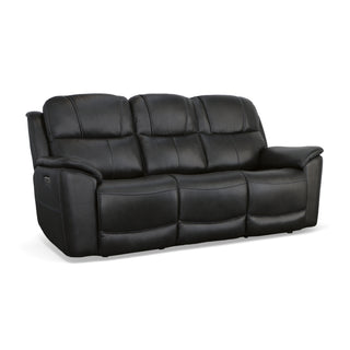 Crew Leather Power Reclining Sofa with Power Headrests & Lumbar