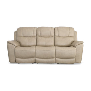 Crew Leather Power Reclining Sofa with Power Headrests & Lumbar