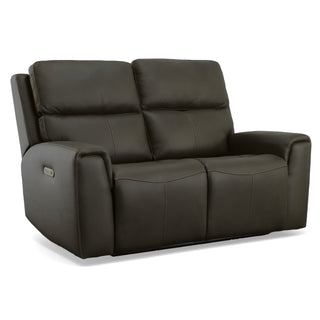 Jarvis Leather Power Reclining Loveseat with Power Headrests