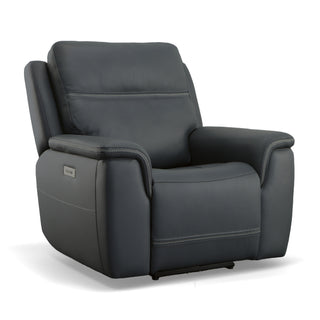 Sawyer Leather Power Recliner with Power Headrest & Lumbar