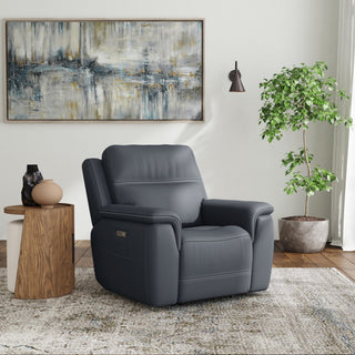 Sawyer Leather Power Recliner with Power Headrest & Lumbar