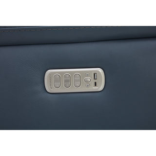 Sawyer Leather Swivel Glider with Power Headrest, Lumbar, Heat & Massage
