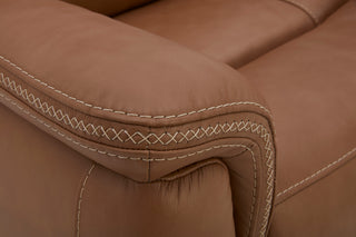 Sawyer Leather Swivel Glider with Power Headrest, Lumbar, Heat & Massage