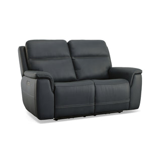 Sawyer Leather Power Reclining Loveseat w/ Pwr Headrests, Lumbar