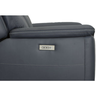 Sawyer Leather Power Reclining Loveseat w/ Pwr Headrests, Lumbar