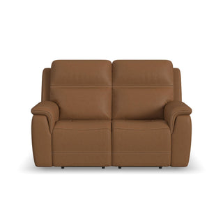 Sawyer Leather Power Reclining Loveseat w/ Pwr Headrests, Lumbar