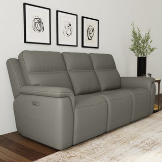 Sawyer Leather Power Reclining Sofa with Power Headrests & Lumbar
