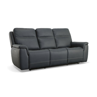 Sawyer Leather Power Reclining Sofa with Power Headrests & Lumbar