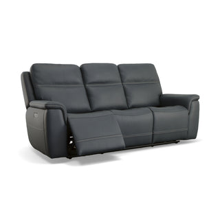 Sawyer Leather Power Reclining Sofa with Power Headrests & Lumbar