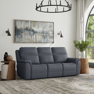 Sawyer Leather Power Reclining Sofa with Power Headrests & Lumbar
