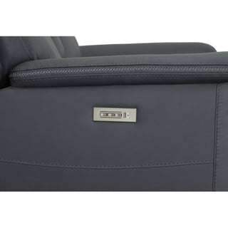 Sawyer Leather Pwr Recl Loveseat w/ Console, Pwr Hdrsts, Lumbar