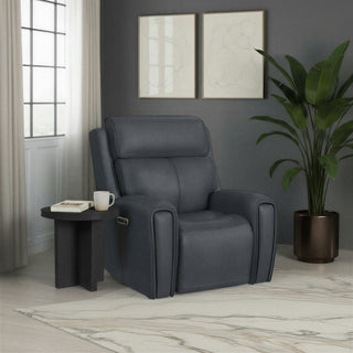 Warren Leather Power Recliner with Power Headrest & Lumbar