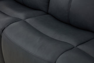 Warren Leather Power Reclining Sofa with Console, Power Headrest & Lumbar