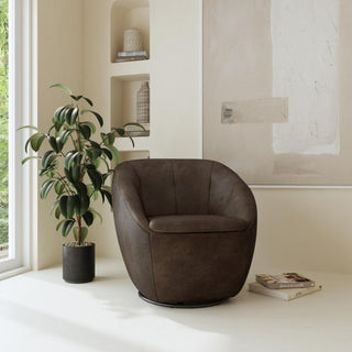 Wade Leather Swivel Chair