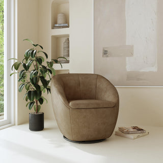 Wade Leather Swivel Chair