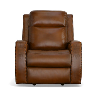 Mustang Leather Power Gliding Recliner with Power Headrest