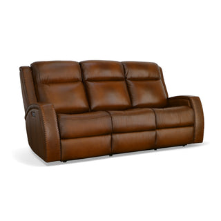 Mustang Leather Power Sofa with Power Headrest