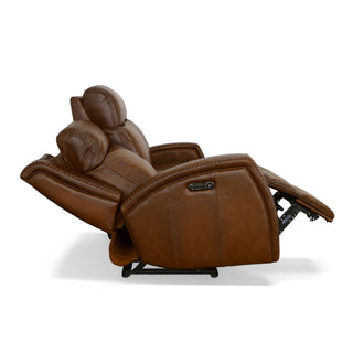 Mustang Leather Power Sofa with Power Headrest