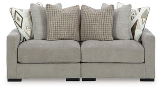 Aslan Court 2-Piece Loveseat Sectional Chenille