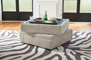 Calnita Oversized Swivel Chair and Ottoman