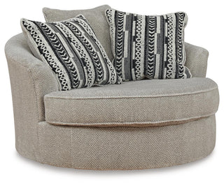 Calnita Oversized Swivel Accent Chair Velvet