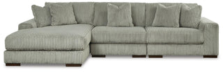 Lindyn 3-Piece Sectional with Chaise Velvet