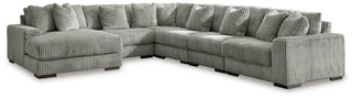 Lindyn 6-Piece Sectional with Chaise Velvet