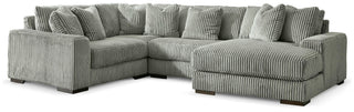 Lindyn 4-Piece Sectional with Chaise Velvet