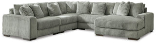 Lindyn 5-Piece Sectional with Chaise Velvet