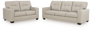 Santorine Sofa and Loveseat - Bone