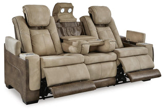 Next-Gen Durapella PWR REC Sofa with ADJ Headrest Faux Leather