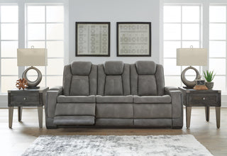 Next-Gen Durapella PWR REC Sofa with ADJ Headrest Faux Leather