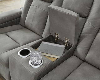 Next-Gen Durapella PWR REC Loveseat/CON/ADJ HDRST Faux Leather