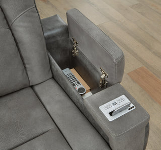 Next-Gen Durapella PWR REC Sofa with ADJ Headrest Faux Leather