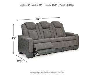 Next-Gen Durapella PWR REC Sofa with ADJ Headrest Faux Leather